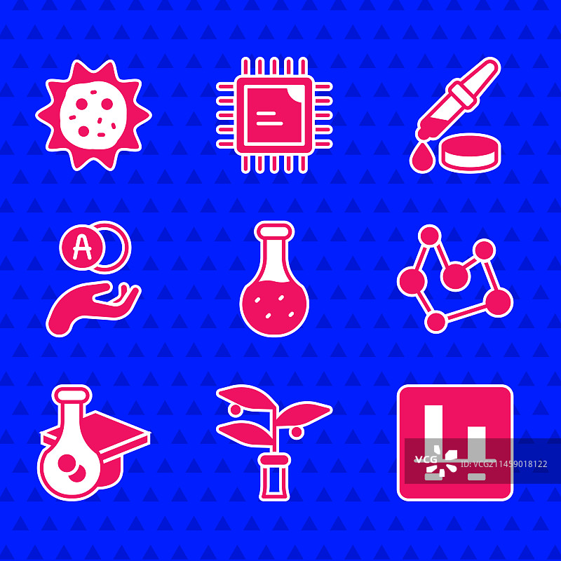 试管植物育种图表套装图片素材