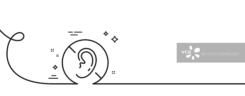 禁止听力线性图标静音麦克风符号图片素材