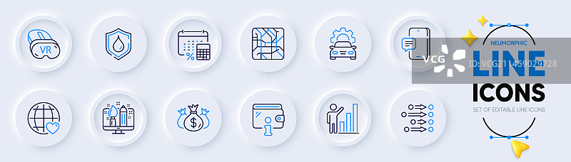 创意设计VR投资线条图片素材