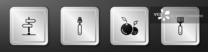 勺子水果铲子交通标志图标图片素材