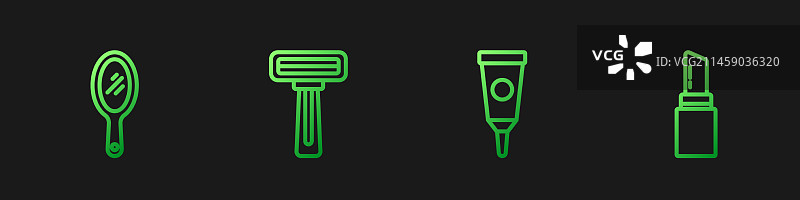 乳霜或润肤露化妆品软管手部线条设计图片素材