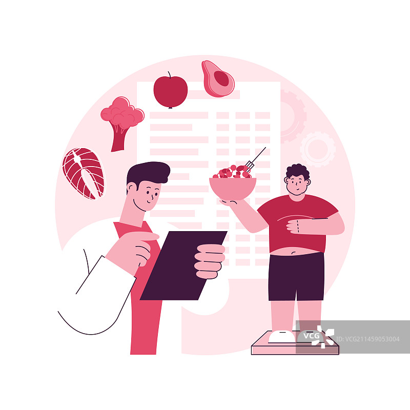 儿童减肥计划抽象概念图片素材