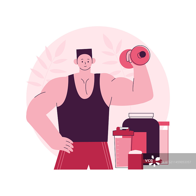 运动营养抽象概念图片素材