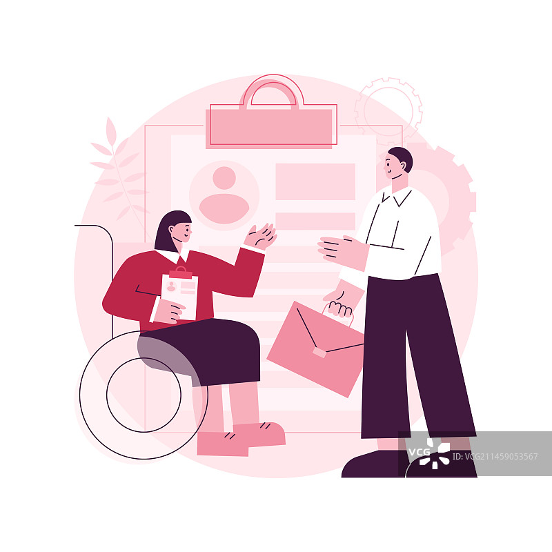 残疾人就业抽象概念图片素材