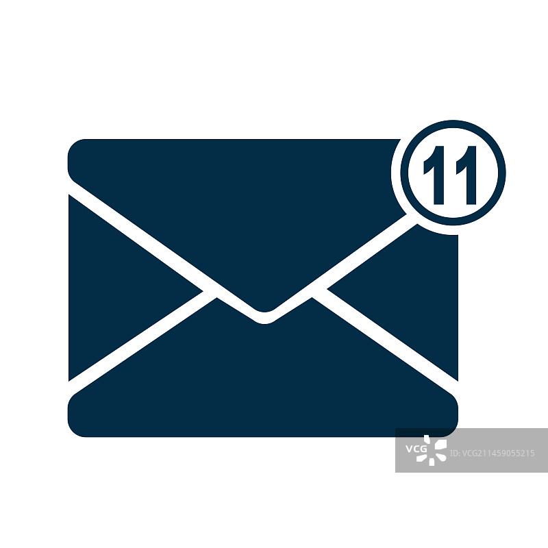 带有通知图标的新传入消息图片素材