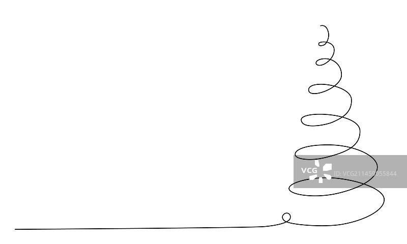 圣诞树手绘单棵图片素材