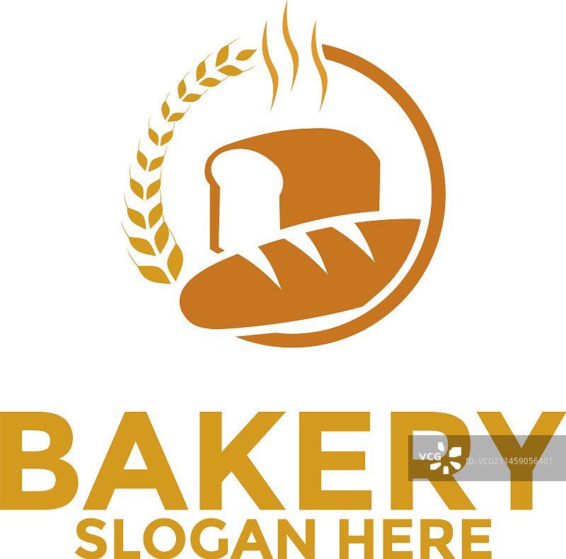 面包Logo图标：烘焙坊Logo设计模板图片素材