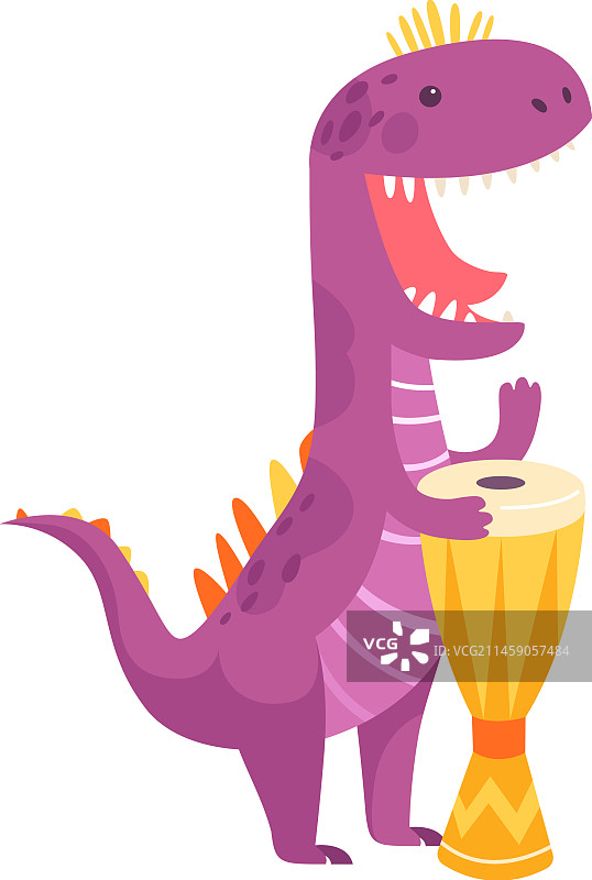 演奏邦戈鼓的恐龙图片素材