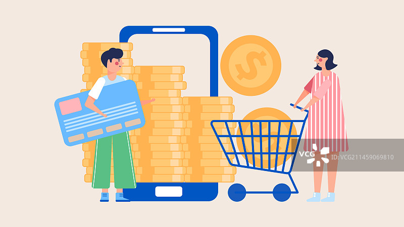 金融经济扁平矢量人物图片素材