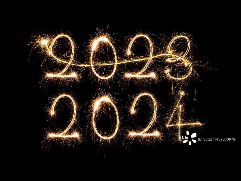 2024年新年烟花字图片素材