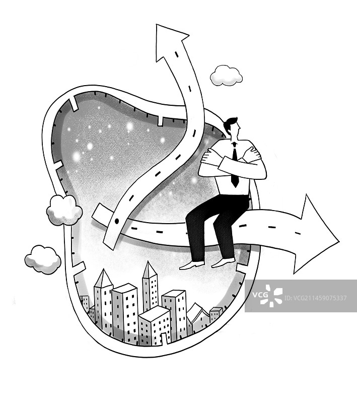 时间 珍惜 效率 管理 分割  插图哲理图片素材
