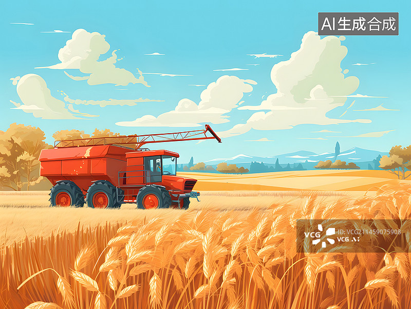 【AI数字艺术】丰收插画图片素材