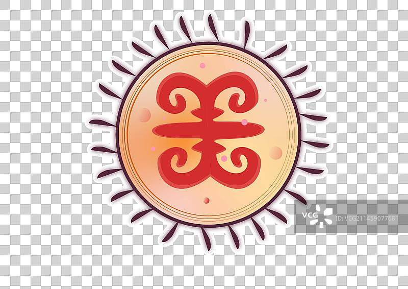 羌族舞蹈工具羊皮鼓元素图片素材