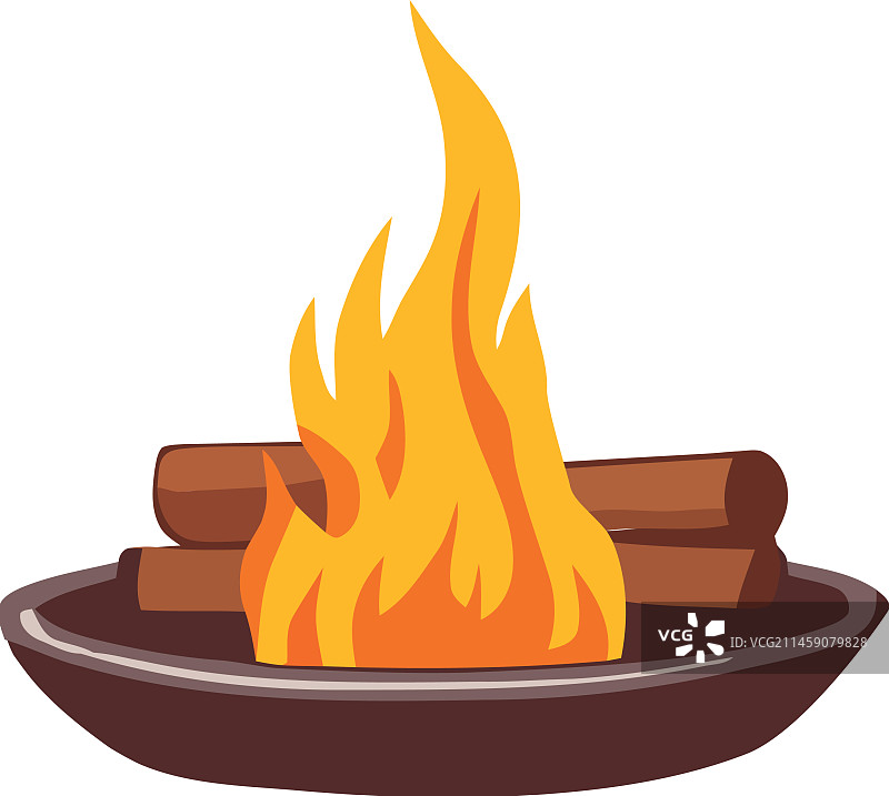 盘中的篝火火焰图片素材