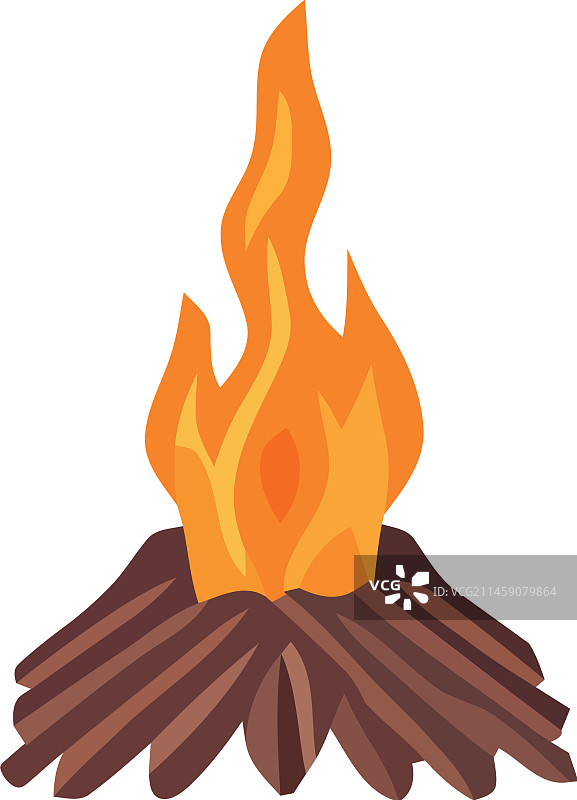 树干篝火火焰图片素材