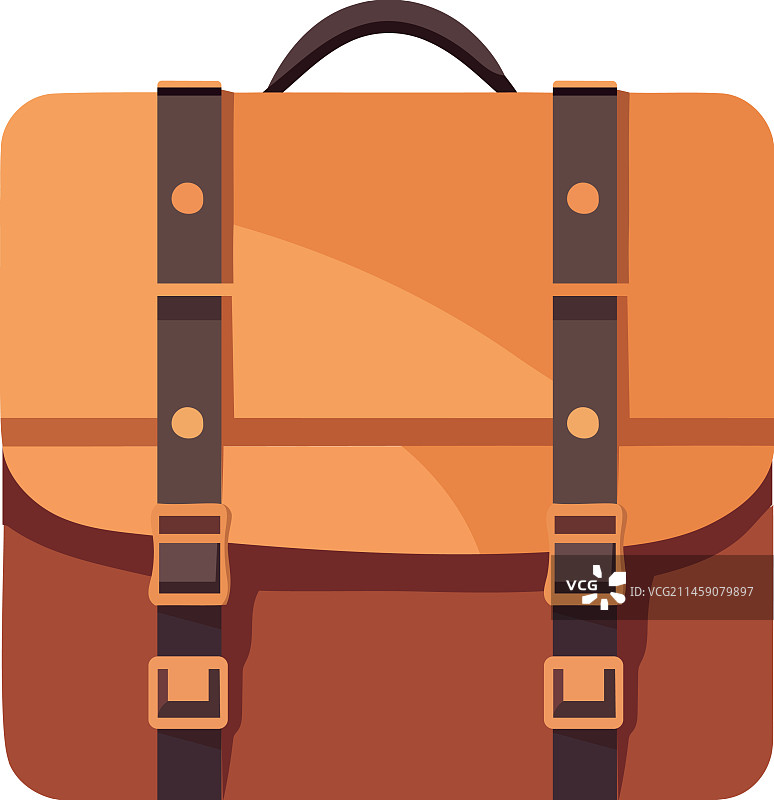 橙色复古书包图片素材