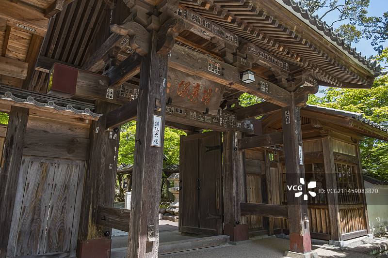 伊豆修善寺，2014年翻新，静冈县伊豆修善寺金刚力士像图片素材