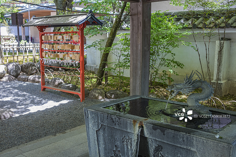 伊豆修善寺温泉和绘马，日本静冈县伊豆市修善寺图片素材