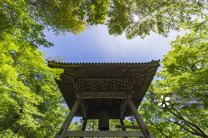 日本伊豆修善寺旅游景点钟楼大厅图片素材