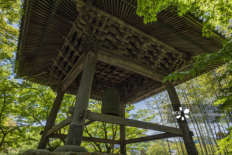 日本伊豆修善寺旅游景点钟楼大厅图片素材