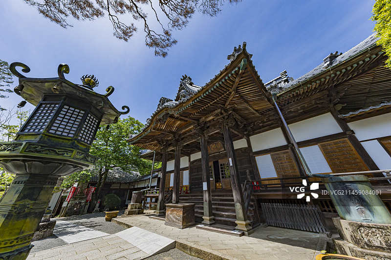 日本伊豆修善寺主殿前景色图片素材