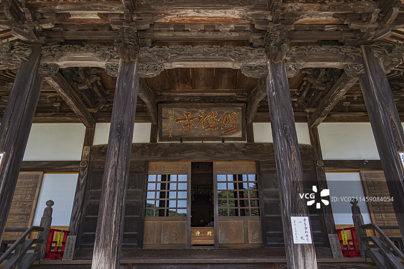 日本静冈县伊豆修善寺主殿图片素材