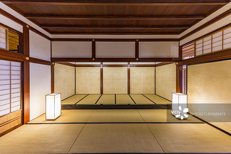 2000年修复的佐渡奉行所居间，日本新泻县佐渡市图片素材