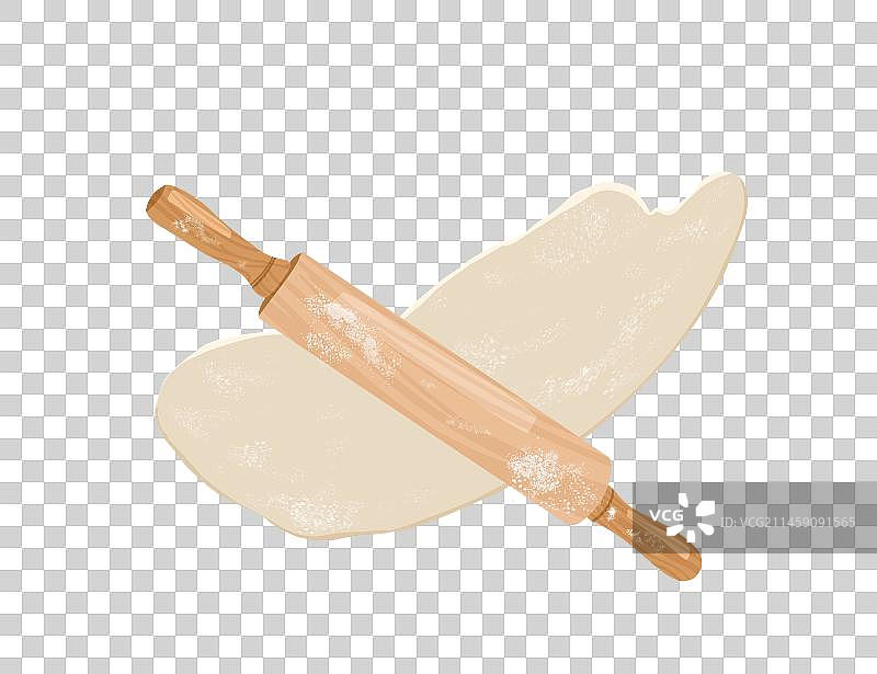 擀面杖与面团图片素材