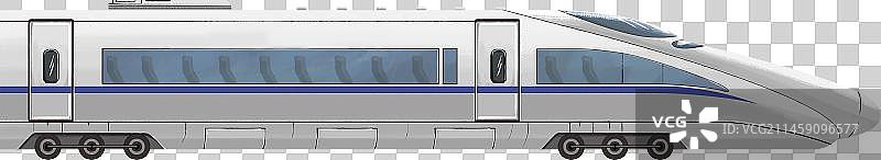 手绘质感高铁和谐号动车火车图片素材