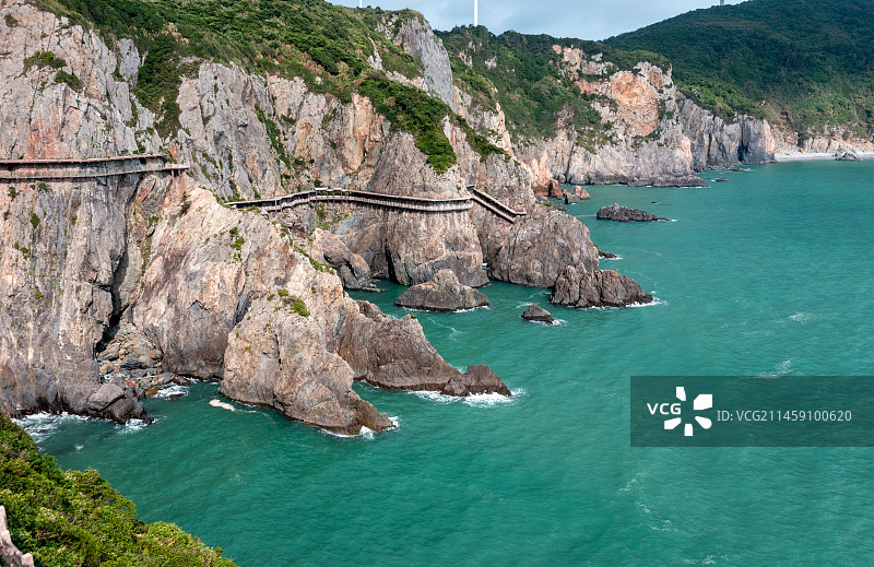 浙江台州大陈岛，航拍图片图片素材