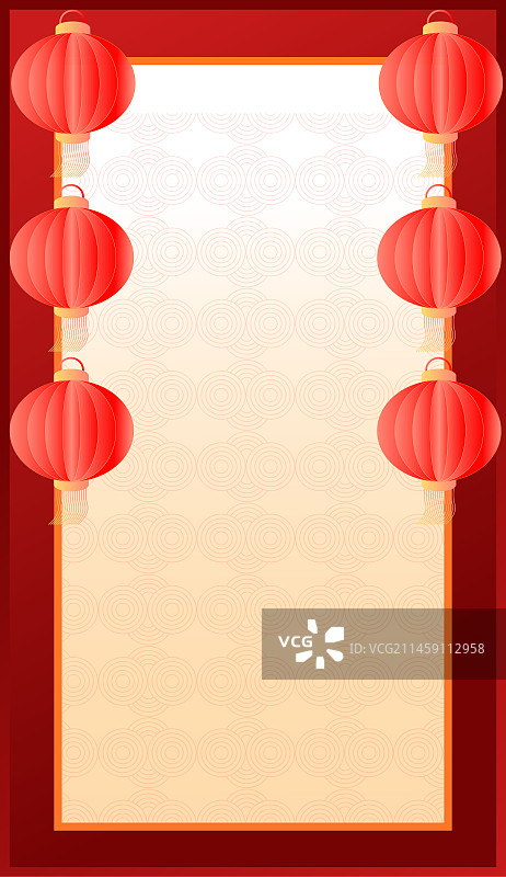 卡通新年春节回家过年合家欢年会邀请函中国风背景矢量插画海报模版图片素材