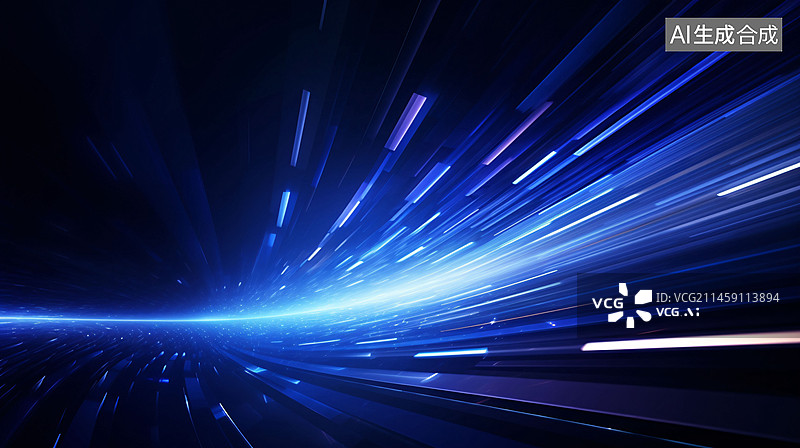 【AI数字艺术】抽象线条科技背景，科学抽象年会插图图片素材