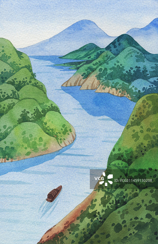 千里江陵一日还图片素材