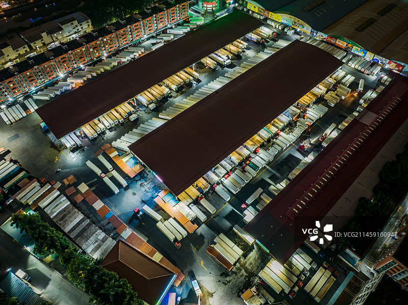 中国广东省广州市白云区江南批发市场图片素材