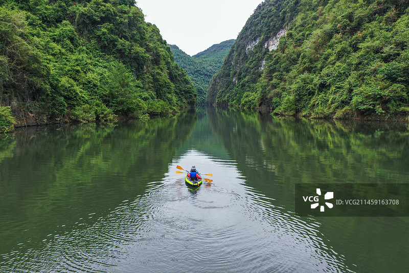航拍湖南湘西保靖县酉水河风光图片素材
