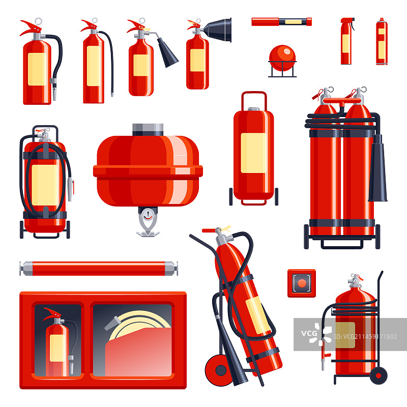 灭火器图标合集图片素材
