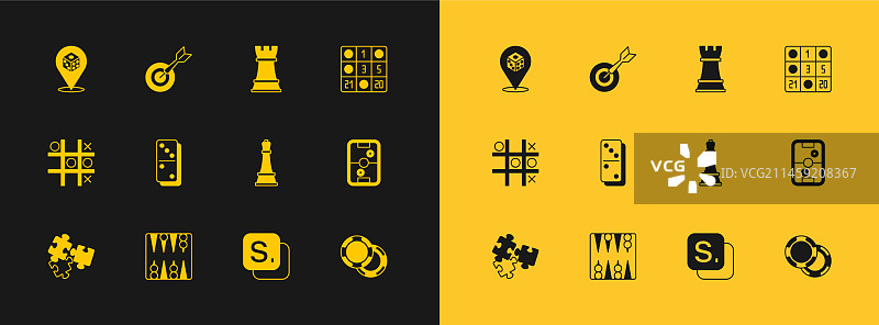 宾果卡、双陆棋盘、国际象棋、多米诺骨牌图片素材