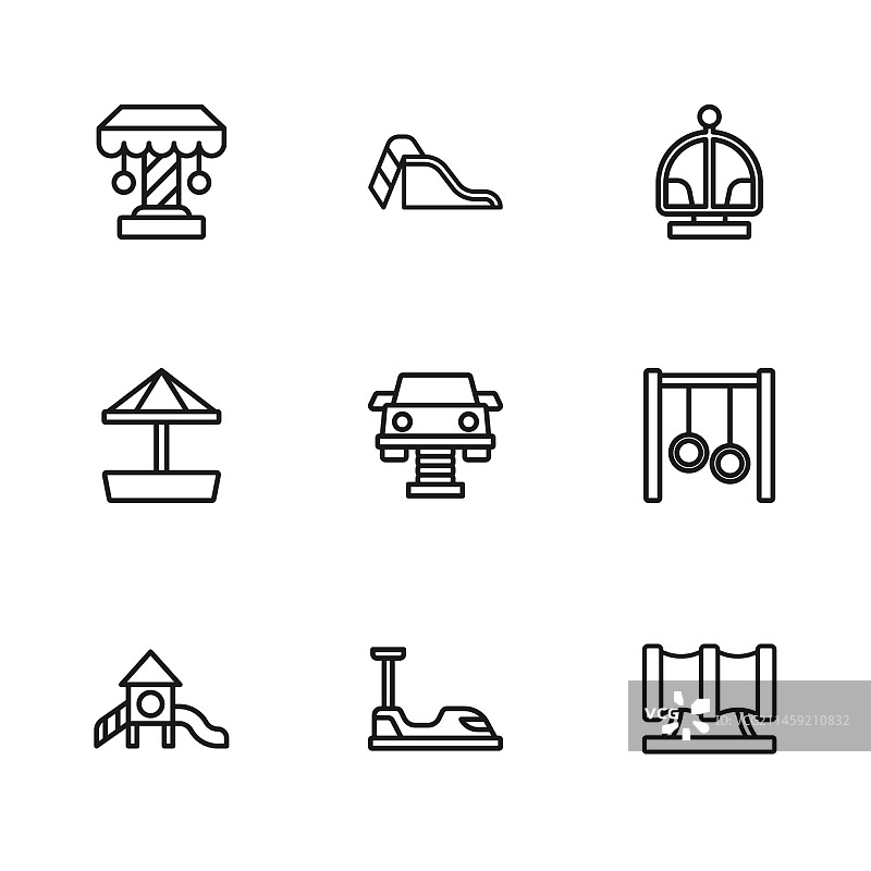 碰碰车、体操吊环和儿童图片素材