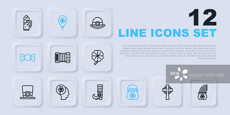 凯尔特十字架彩虹金罐合集图片素材