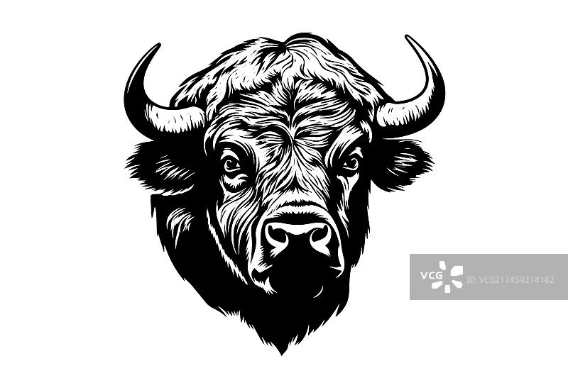 手绘水牛图片素材