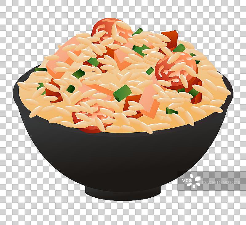 小寒食物糯米饭插画图片素材