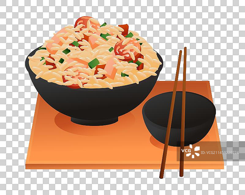 小寒食物糯米饭插画图片素材