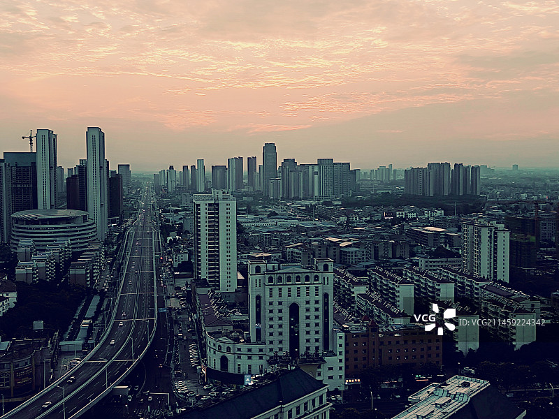 暮色襄城图片素材