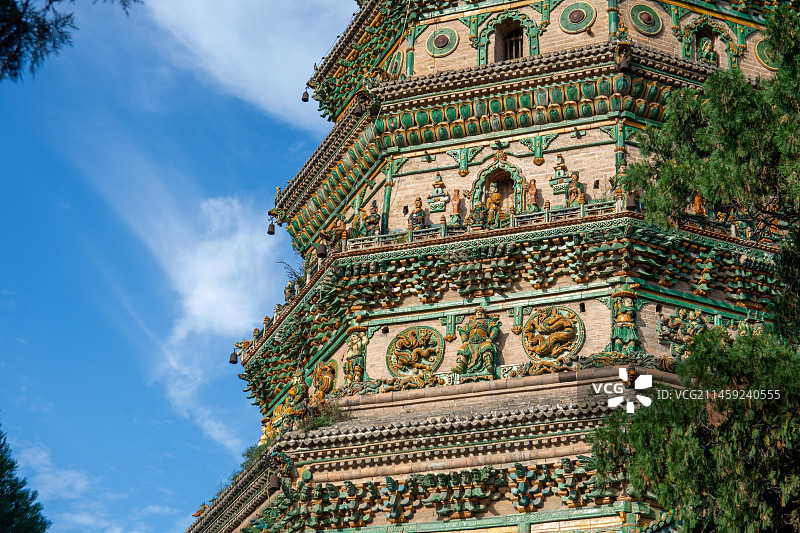 山西临汾洪洞县 广胜寺飞虹塔图片素材