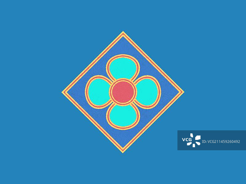 彩色无缝花卉纹样，中国传统图案设计，设计素材，插画元素图片素材