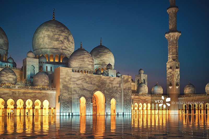 阿布扎比谢赫扎耶德清真寺图片素材