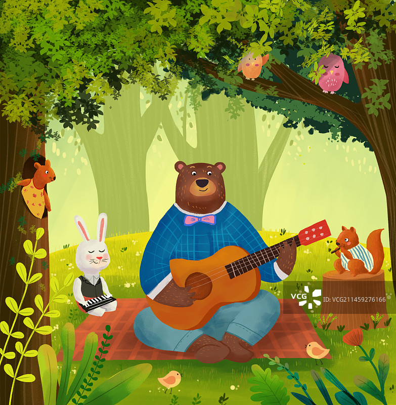 森林音乐会图片素材