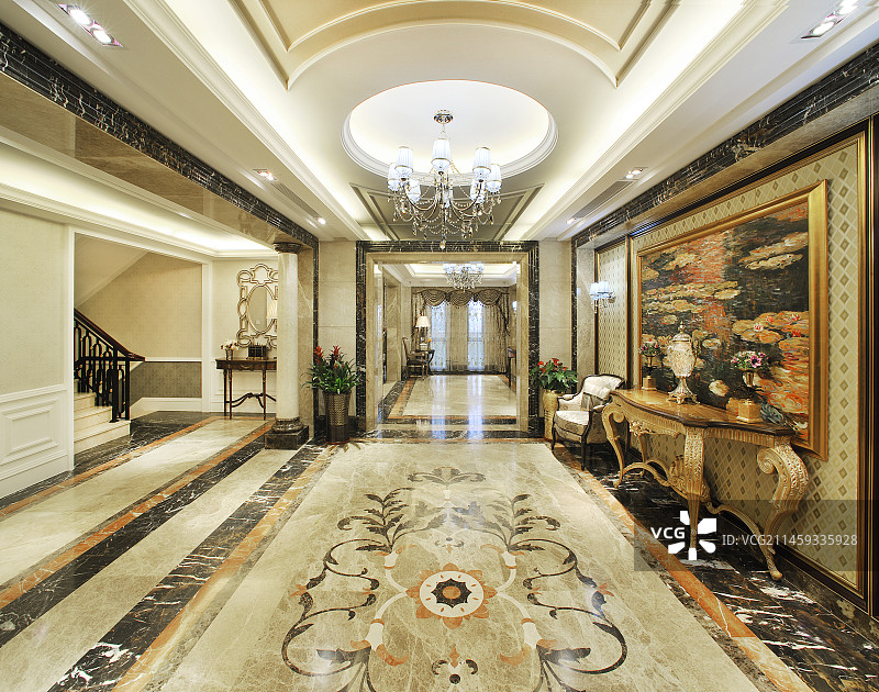 宫廷般的住宅空间图片素材