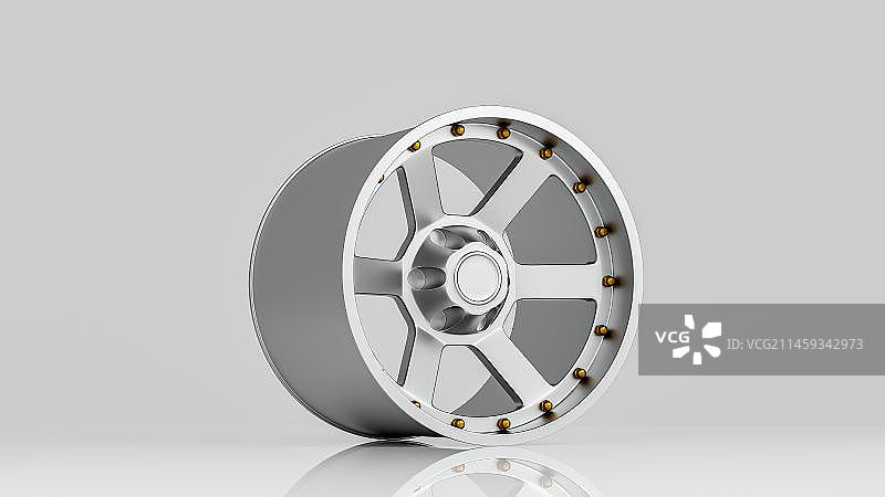合金轮毂在白色背景图片素材