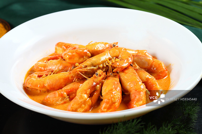 泰皇咖喱虾图片素材